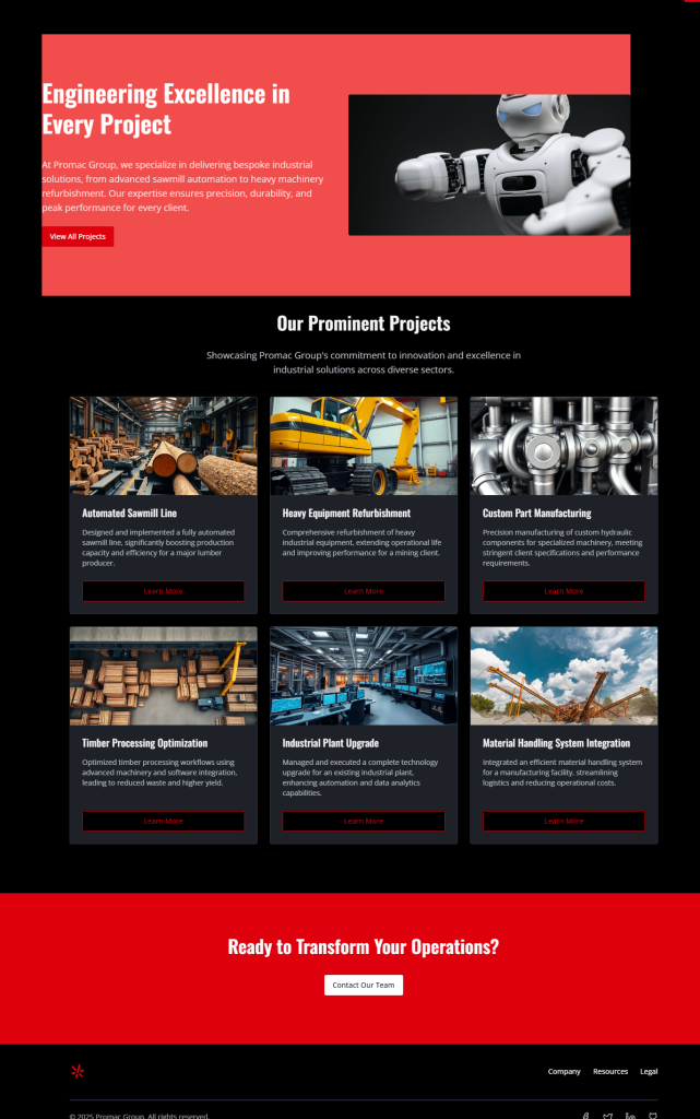 projects page
